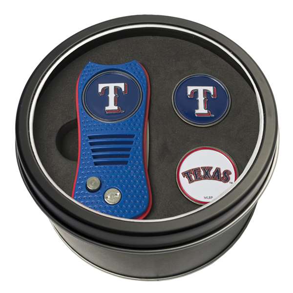 Texas Rangers Golf Tin Set - Switchblade, 2 Markers 97759   