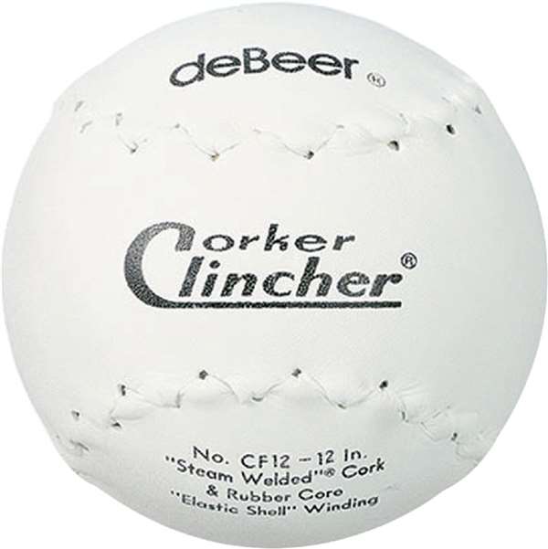 Debeer 12" White Trutech Official Clincher (Cf12) Softballs (1 DOZEN) 