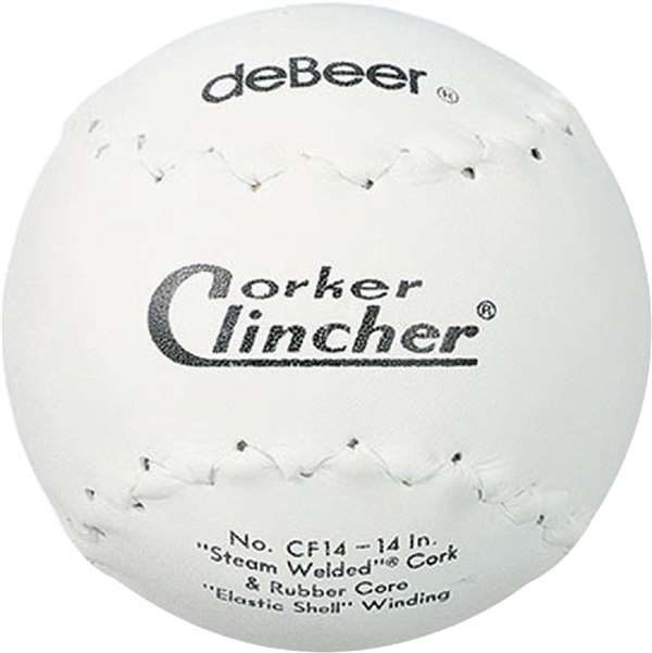 Debeer 14" White Trutech Corker Clincher (Cf14) Softballs (1 DOZEN) 