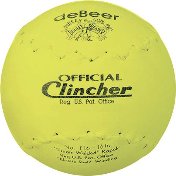 Debeer 16" Trutech Clincher (F16Y) Softballs (1 DOZEN) 