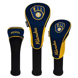 Milwaukee Brewers Golf Club Headcover Set of 3 (Driver,Fairway,Hybrid) 