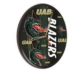 University of Alabama at Birmingham 13 inch Solid Wood Clock