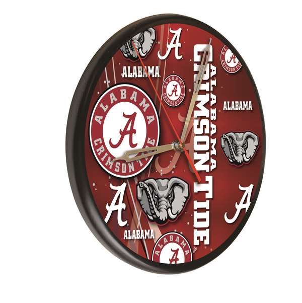 University of Alabama  13 inch Solid Wood Clock