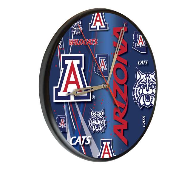 University of Arizona 13 inch Solid Wood Clock