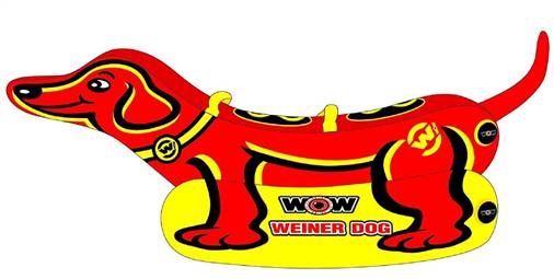 WOW Watersports Weiner Dog 2 Towable Towable Lake Float  