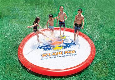 WOW Sports Giant Super Splash Pad Inflatable Splash Pad with Sprinkler  