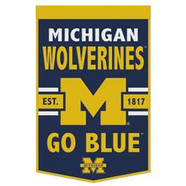 Michigan Wolverines Primary Wool Banner
