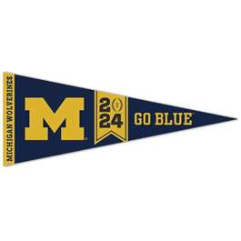 Michigan Wolverines 2023-24 CFP National Champions Premium Pennant 12X30