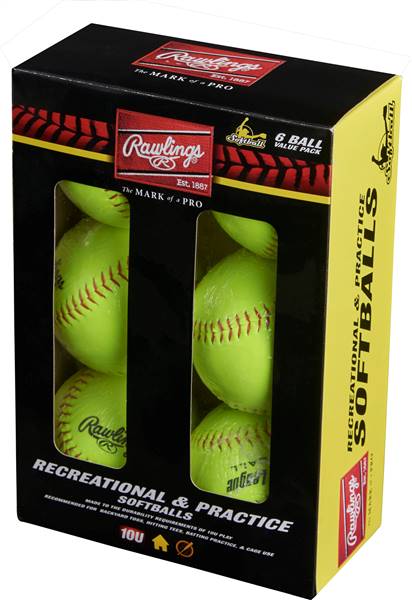  Rawlings Official League Recreational Fastpitch 11" Softball (YWCS11-BOX6) (Box of 6)  