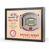 Alabama Crimson Tide  25 Layer Stadium View 3D Wall Art