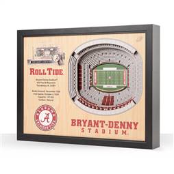 Alabama Crimson Tide  25 Layer Stadium View 3D Wall Art