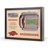 Arkansas Razorbacks  25 Layer Stadium View 3D Wall Art
