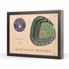 Milwaukee Brewers  25 Layer Stadium View 3D Wall Art