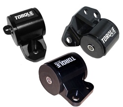 Torque Solution 3pc Billet Engine Mount Kit (2bolt): 92-95 Honda Civic, 94-01 Integra, 93-97 Del Sol, B or D Series