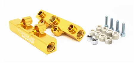 Torque Solution V2 Top Feed Fuel Rails (Gold): Subaru WRX 02-14, STI 07-20, LGT 08-12, FXT 06-13