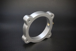 Torque Solution Throttle Body Spacer (Silver): Hyundai Genesis V6 2010+