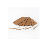 Rectangle Tan Cloth Electrode, 2" x 3.5" - 4 Pack
