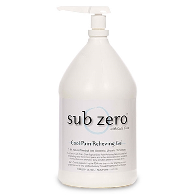 Sub Zero Pain Relieving Gel, 1 Gallon Bottle with Pump