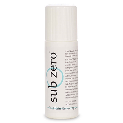 Sub Zero Pain Relieving Gel, 3 oz. Roll On