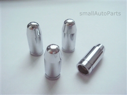 Silver Chrome Bullet Tip Tire Valve Stem Caps