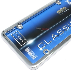 Classic Plain Metal Chrome License Plate Tag Frame for Auto-Car-Truck