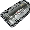 Princess Chrome-Black Bling Diamond License Plate Tag Frame for Auto-Car-Truck