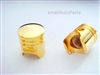 Yellow Gold Piston Tire Valve Stem Caps