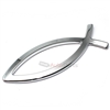 3D Chrome Ichthus Christian Jesus Fish Emblem-Decal for Auto-Car-Truck