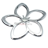 3D Chrome Plumeria Hawaiian Lei Flower Emblem-Decal Sticker for Car-Truck-Bike