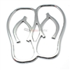 3D Hula Flip Flops Chrome Emblem-Decal Sticker for Auto-Car-Truck-Bike