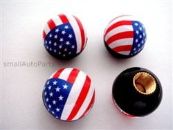 American Flag Ball Tire Valve Stem Caps