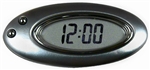 LED Oval Qtz Black Digital Clock for Car-Truck-Bike-Scooter Interior Dash