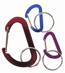 Flat D-Ring Key Chain Ring Belt Clip Carabiner Hook - 3 Pack