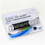 Clock/Ice Alert/Thermometer for Car-Truck-Bike-Scooter Interior Dash mount