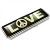 Premium Love Peace Sign Chrome Emblem for Car-Truck-Bike rear trunk side fender