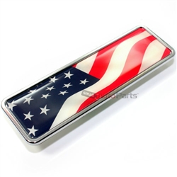 American USA Flag Chrome Emblem Badge for Car-Truck-Bike rear trunk side fender