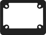 Motorcycle License Plate Frame MEXICO ONLY - Metal Black