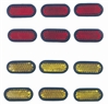 Premium Adhesive Stick-On Red/Yellow Reflectors for Auto-Car-Truck-Bike Exterior