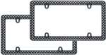 2 Chrome/Black Defender Studs Spikes License Plate Frames for USA Car-Truck-SUV