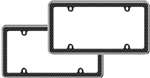2 Luxury Button Tuck Bling Chrome/Black License Plate Frames for Car-Truck-SUV