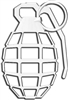 3D Grenade Chrome Emblem-Decal Sticker for Auto-Car-Truck-Bike-Hood-Trunk-Dash