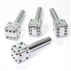 4 Silver Chrome Dice Interior Door Lock Knobs Pins for Car-Truck-HotRod-Classic