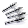 4 Universal Chrome Spike Interior Door Lock Knobs Pins for Car-Truck-HotRod