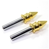 2 Universal Gold Spike Interior Door Lock Knobs Pins for Car-Truck-HotRod