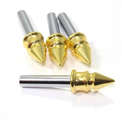 4 Universal Gold Spike Interior Door Lock Knobs Pins for Car-Truck-HotRod