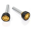 2 Universal Gold Wheel Rim Interior Door Lock Knobs Pins for Car-Truck-HotRod