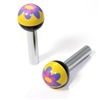 2 Purple Flower Ball Interior Door Lock Knobs Pins for Car-Truck-HotRod-Clasic