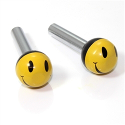 2 Universal Smile Face Ball Interior Door Lock Knobs Pins for Car-Truck-HotRod