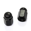 2 Black Hex Dome Wheel Tire Pressure Air Stem Valve Caps for Motorcycle-Bike