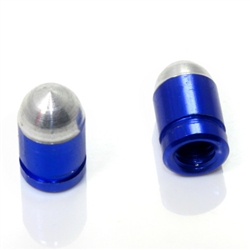 2 Custom Blue Bullet Tire Wheel Air Stem Presta Valve Caps for Bicycle-Bike